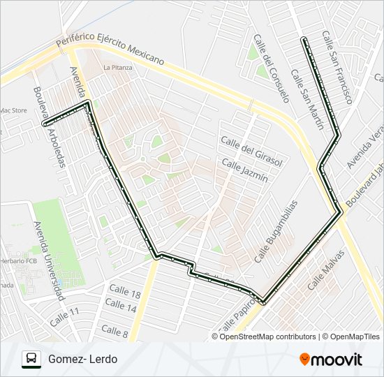 HAMBURGO Bus Line Map