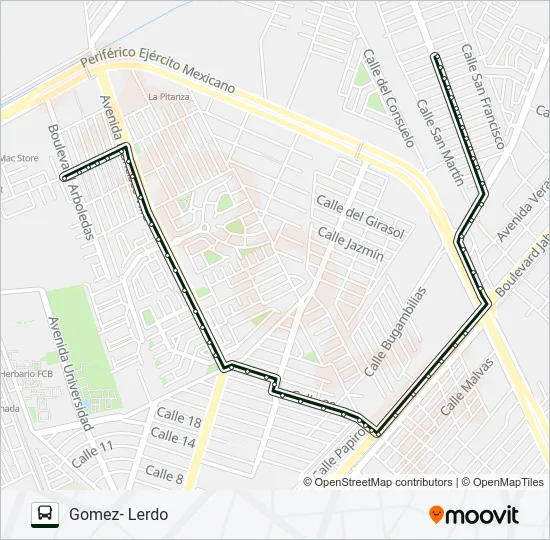 HAMBURGO Bus Line Map