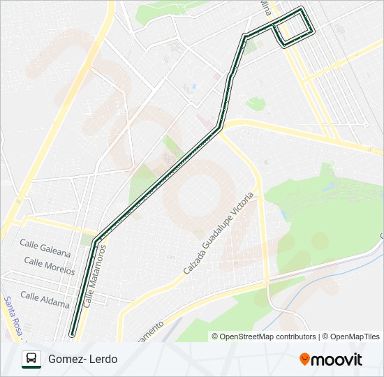GOMEZ- LERDO Bus Line Map