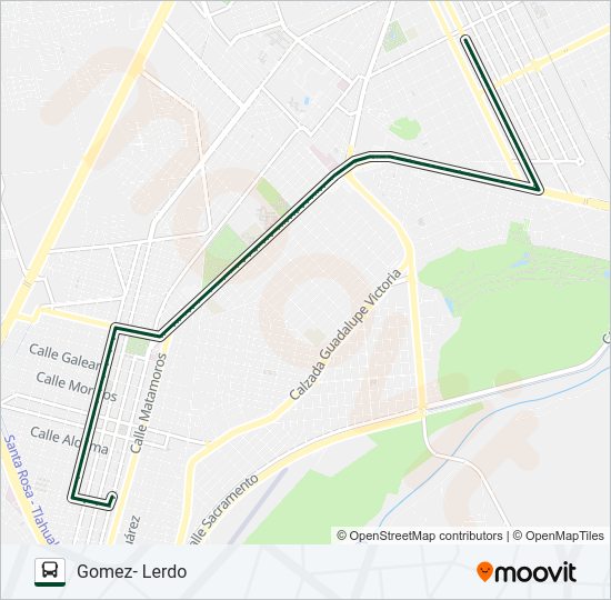 Mapa de GOMEZ- LERDO de autobús