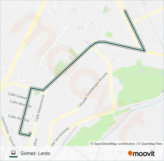 GOMEZ- LERDO Bus Line Map