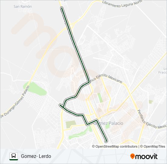 Mapa de SANTA ROSA/ALDAMA/CERESO/VERGEL de autobús
