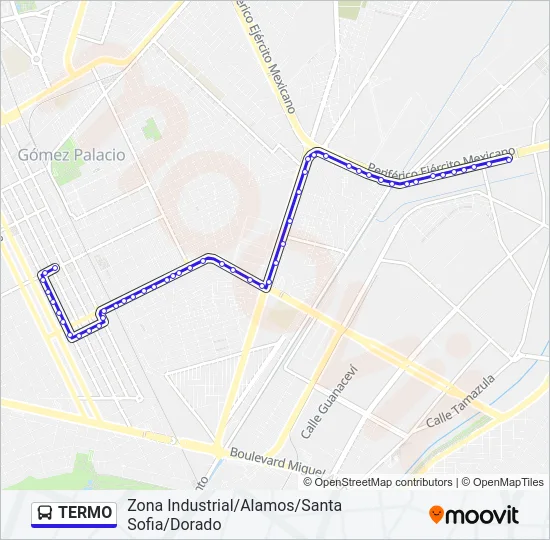 TERMO Bus Line Map