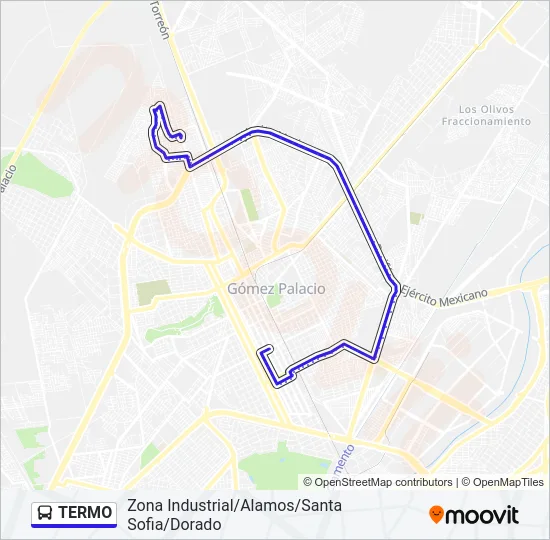 TERMO Bus Line Map