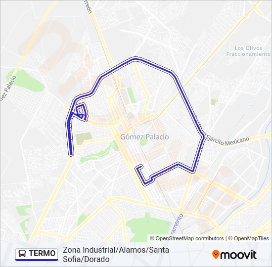 Mapa de TERMO de autobús
