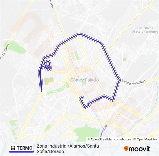 TERMO Bus Line Map