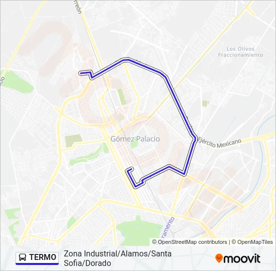 TERMO Bus Line Map