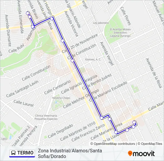 TERMO Bus Line Map