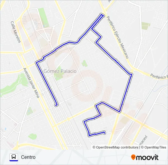 SANTA ROSA Bus Line Map