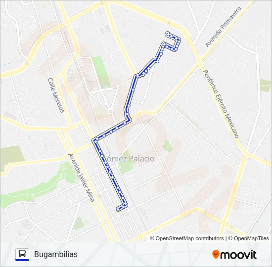 BUGAMBILIAS Bus Line Map