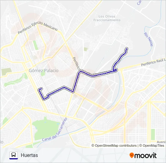 NUEVO GOMEZ Bus Line Map