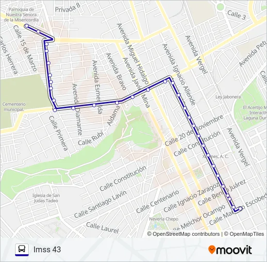 NUEVO GOMEZ Bus Line Map