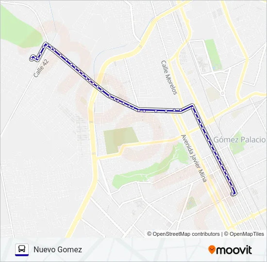 NUEVO GOMEZ Bus Line Map