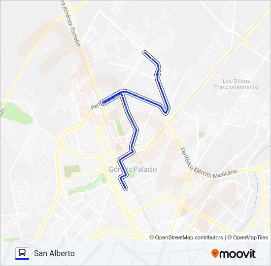 Mapa de SAN ANTONIO de autobús