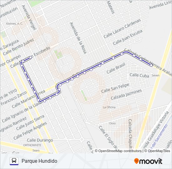 parque hundido Route: Schedules, Stops & Maps - Abastos (Updated)