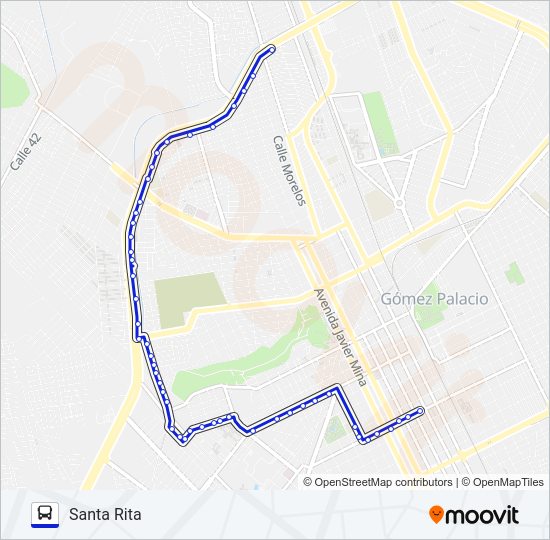 Mapa de SANTA ROSA CHAPALA de autobús