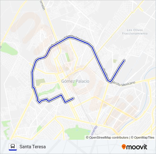 Mapa de SANTA ROSA CHAPALA de autobús