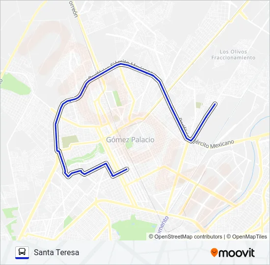 SANTA ROSA CHAPALA Bus Line Map