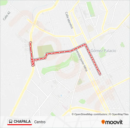 CHAPALA Bus Line Map