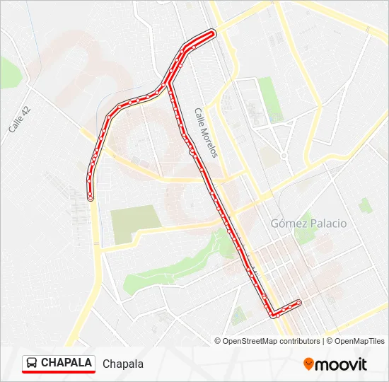 CHAPALA Bus Line Map