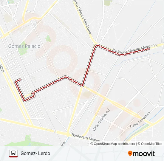 GOMEZ- LERDO Bus Line Map