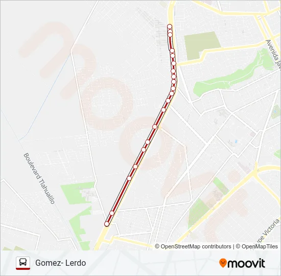 GOMEZ- LERDO Bus Line Map