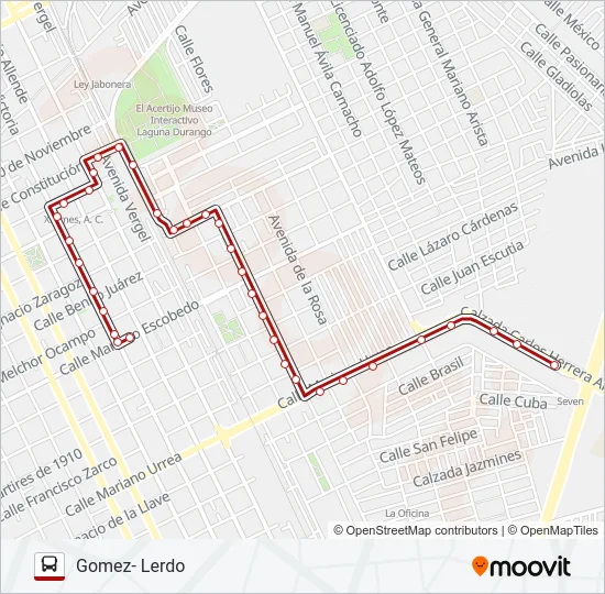 GOMEZ- LERDO Bus Line Map
