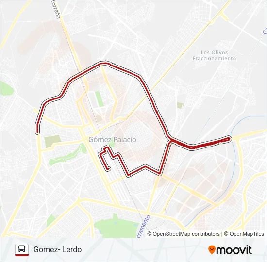 GOMEZ- LERDO Bus Line Map