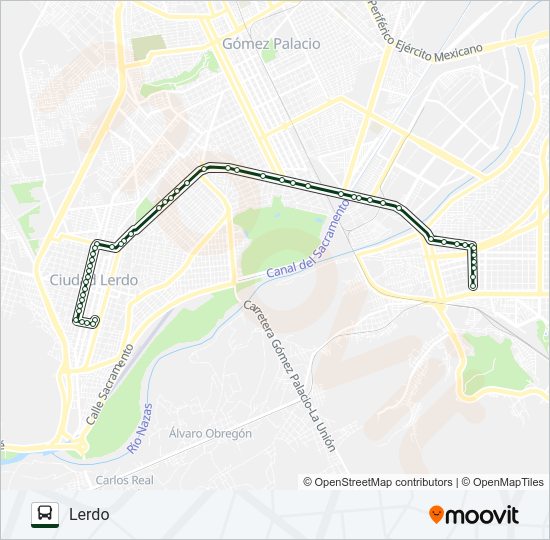 DIRECTO VERDE Bus Line Map