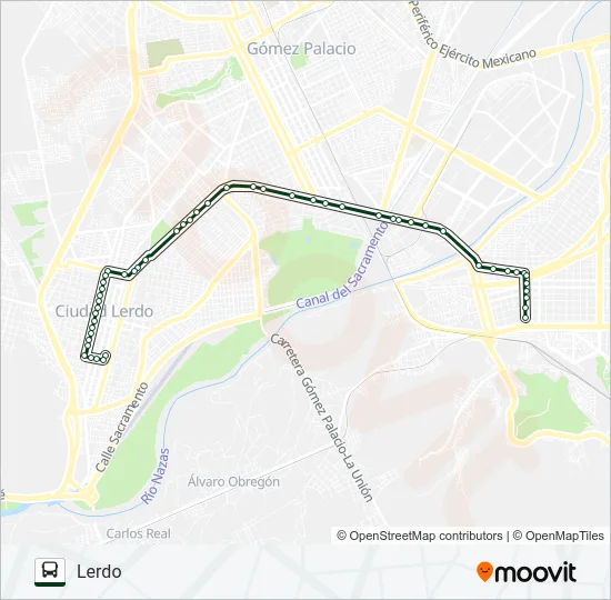 DIRECTO VERDE Bus Line Map