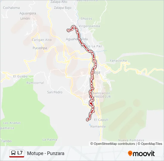 L7 Bus Line Map