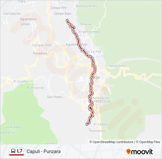 L7 Bus Line Map