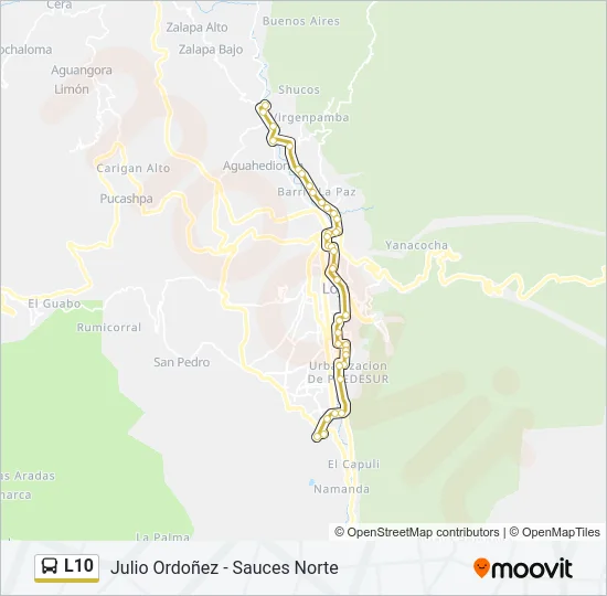 L10 Bus Line Map