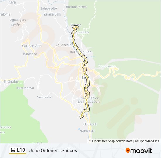 L10 bus Line Map