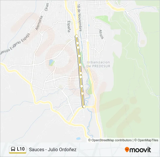 L10 Bus Line Map