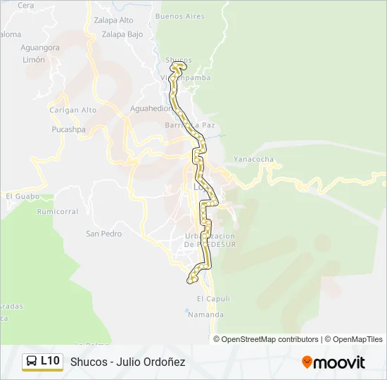 L10 Bus Line Map