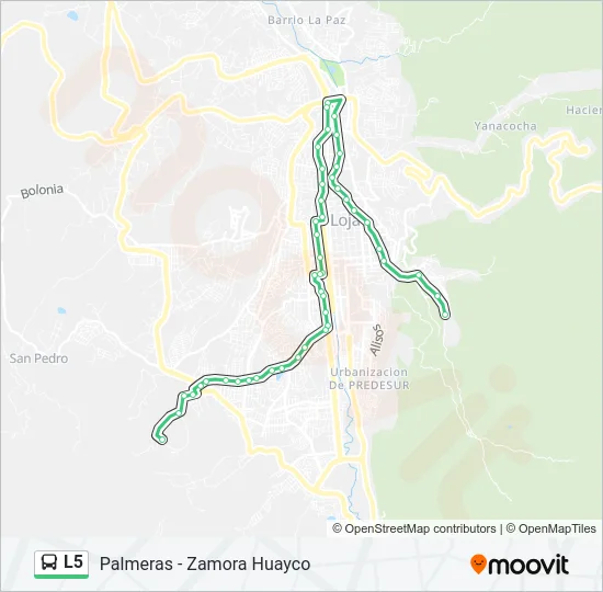 L5 Bus Line Map
