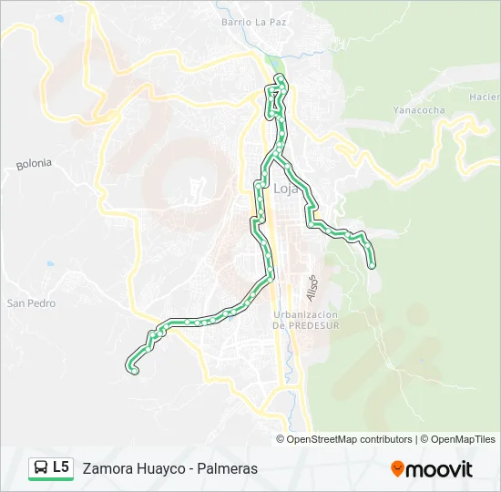 L5 Bus Line Map
