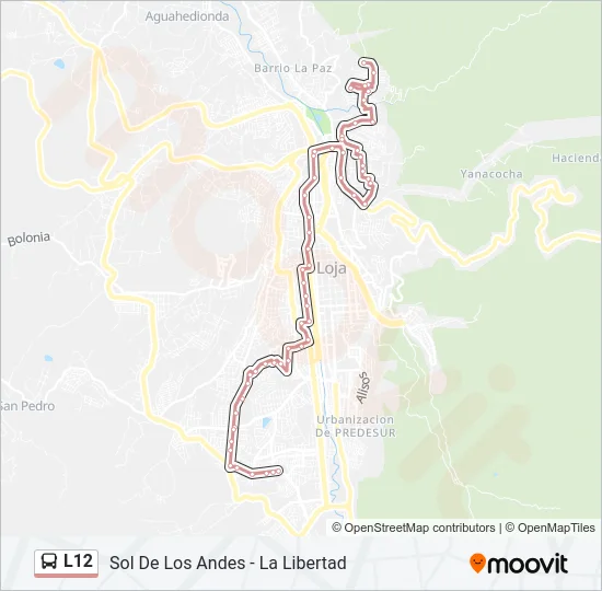 L12 Bus Line Map