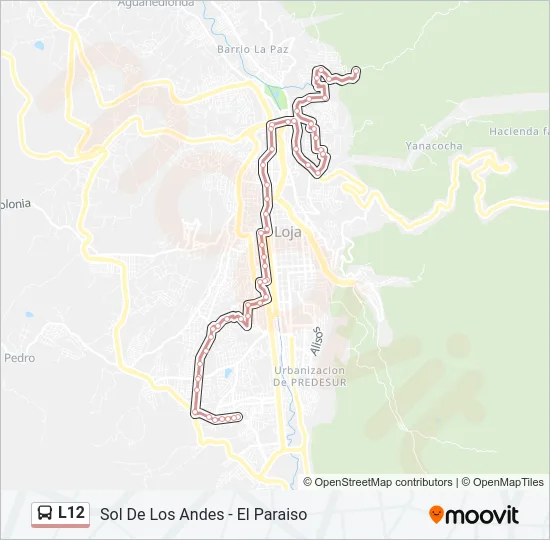 L12 Bus Line Map