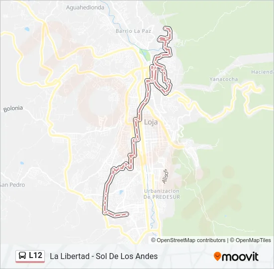L12 Bus Line Map