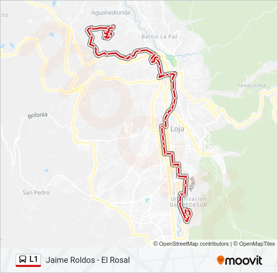 L1 Bus Line Map