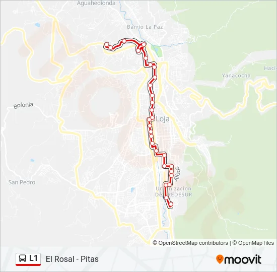 L1 Bus Line Map