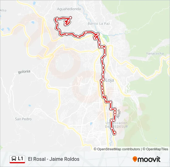 L1 Bus Line Map
