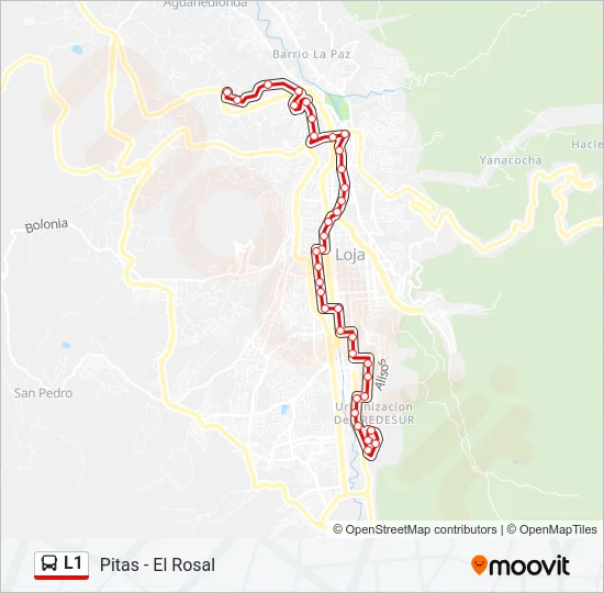 L1 Bus Line Map