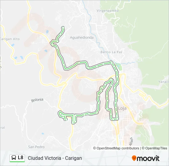 L8 Bus Line Map