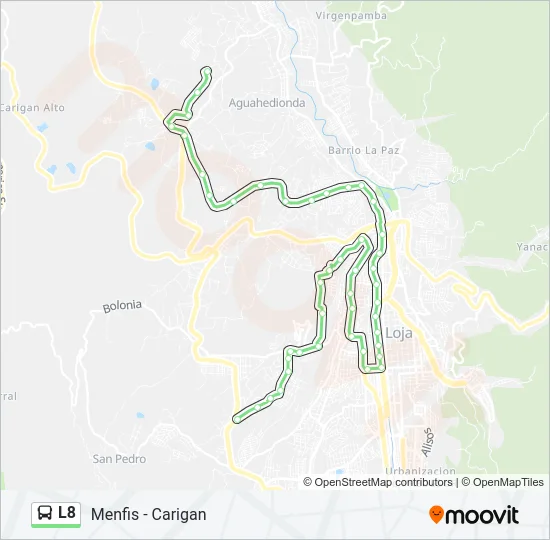 L8 Bus Line Map