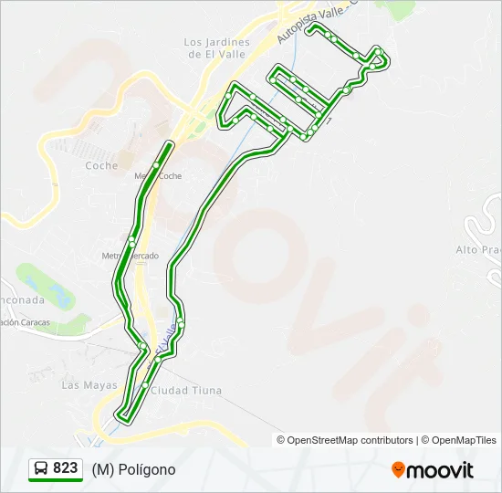 823 Bus Line Map