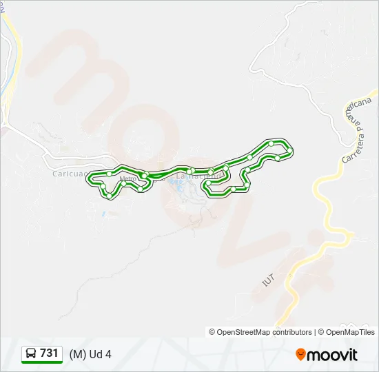 731 Bus Line Map