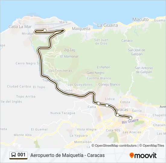 001 Bus Line Map
